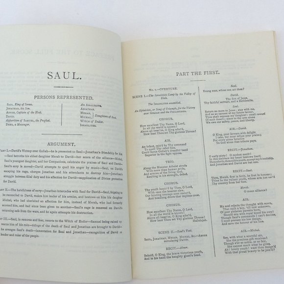 Handel's Saul An Oratorio in Vocal Score Novello's Original Octavo Edition - Picture 8 of 11